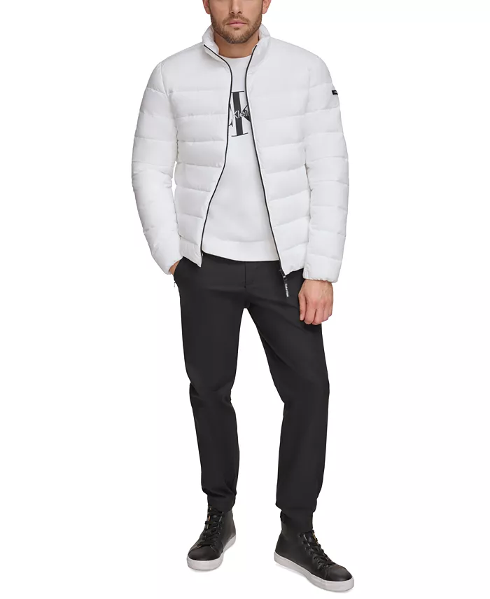 Calvin Klein Men's Quilted Infinite Stretch Water-Resistant Puffer Jacket Men's Fashion & Accessories