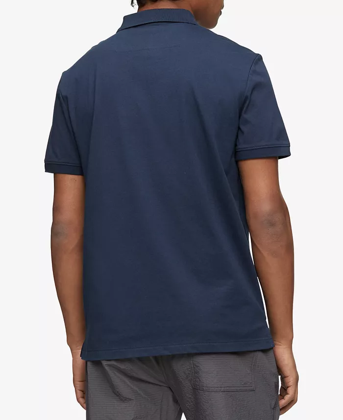 Calvin Klein Men's Regular-Fit Smooth Cotton Monogram Logo Polo Shirt Men's Fashion & Accessories