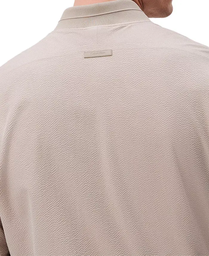 Calvin Klein Men's Relaxed Fit Seersucker Zip-Front Bomber Jacket Men's Fashion & Accessories