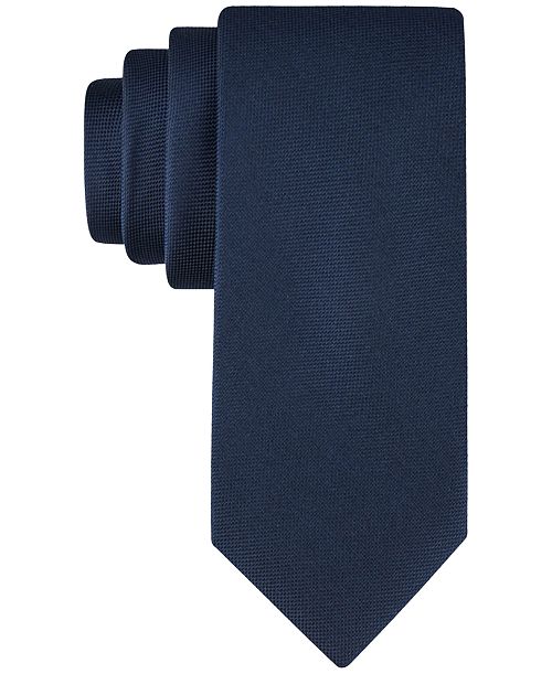 Calvin Klein Men's Silver-Spun Solid Tie Men's Fashion & Accessories