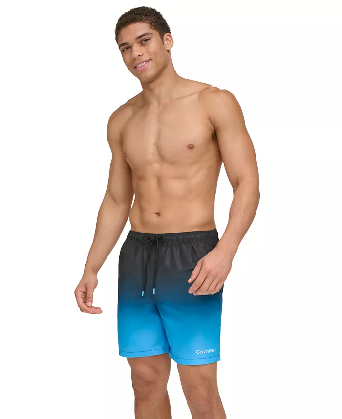 Calvin Klein Men's Sky Gradient 7" Volley Swim Trunks Men's Fashion & Accessories