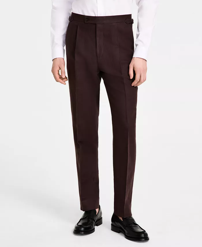 Calvin Klein Men's Slim-Fit Linen-Blend Dress Pants Men's Fashion & Accessories