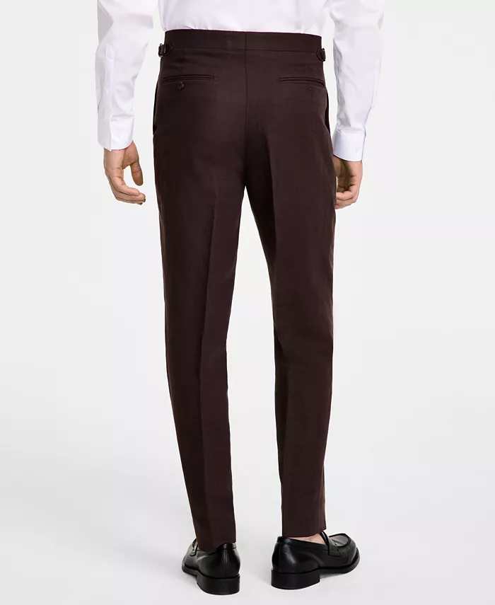 Calvin Klein Men's Slim-Fit Linen-Blend Dress Pants Men's Fashion & Accessories