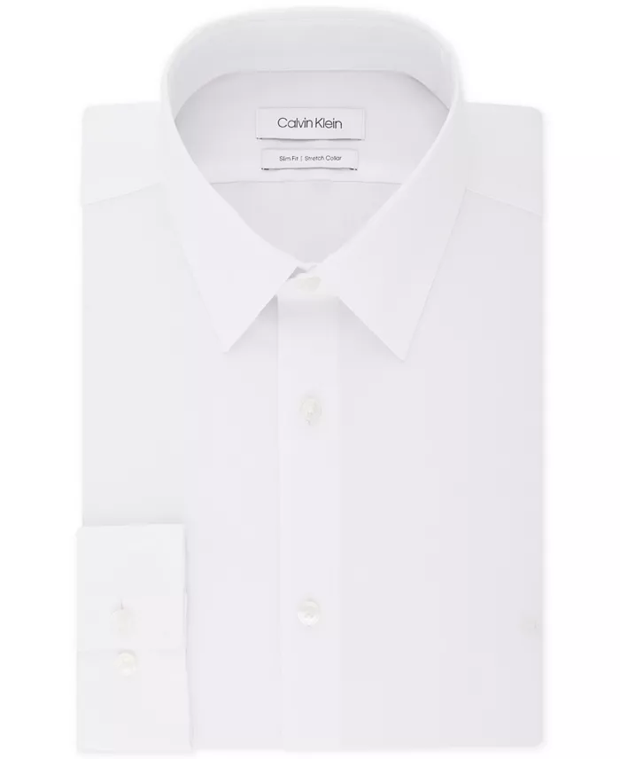 Calvin Klein Men's Slim-Fit Stretch Dress Shirt Online Exclusive Created For Macy's Men's Fashion & Accessories