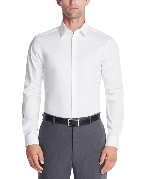 Calvin Klein Men's Slim-Fit Stretch Dress Shirt Online Exclusive Created for Macy's Men's Fashion & Accessories