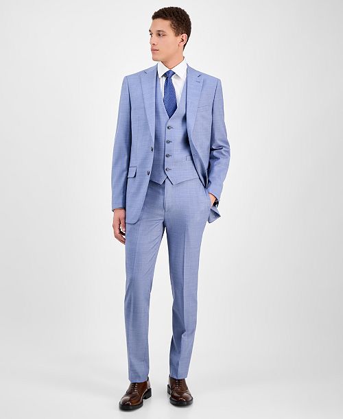 Calvin Klein Men's Slim-Fit Wool-Blend Stretch Suit Separates Men's Fashion & Accessories