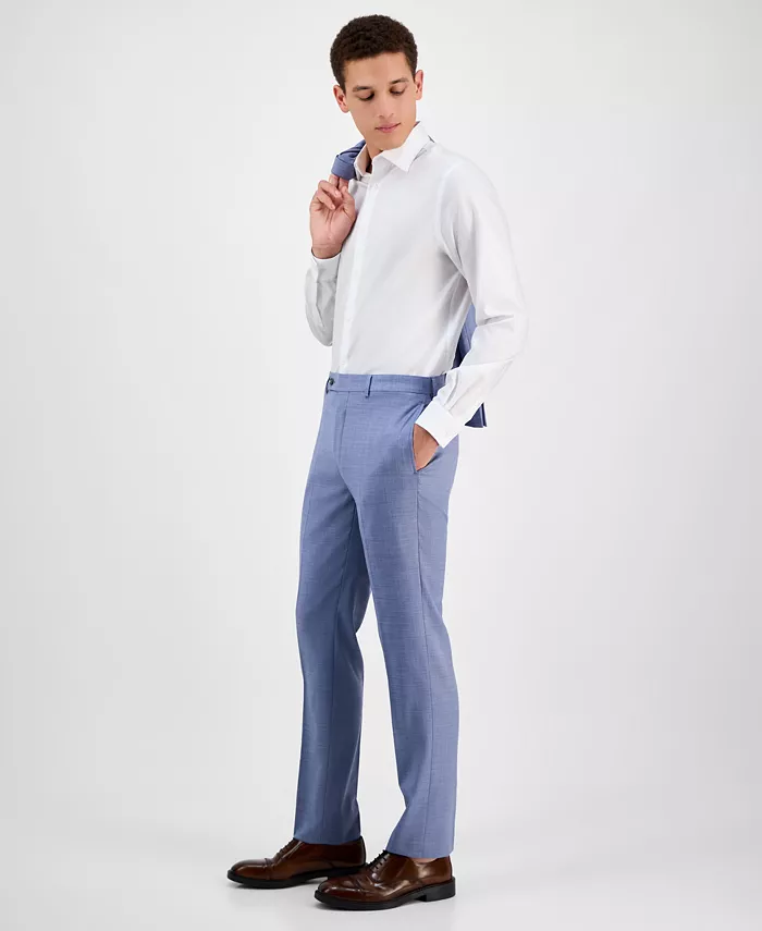 Calvin Klein Men's Slim-Fit Wool-Blend Stretch Suit Pants Men's Fashion & Accessories