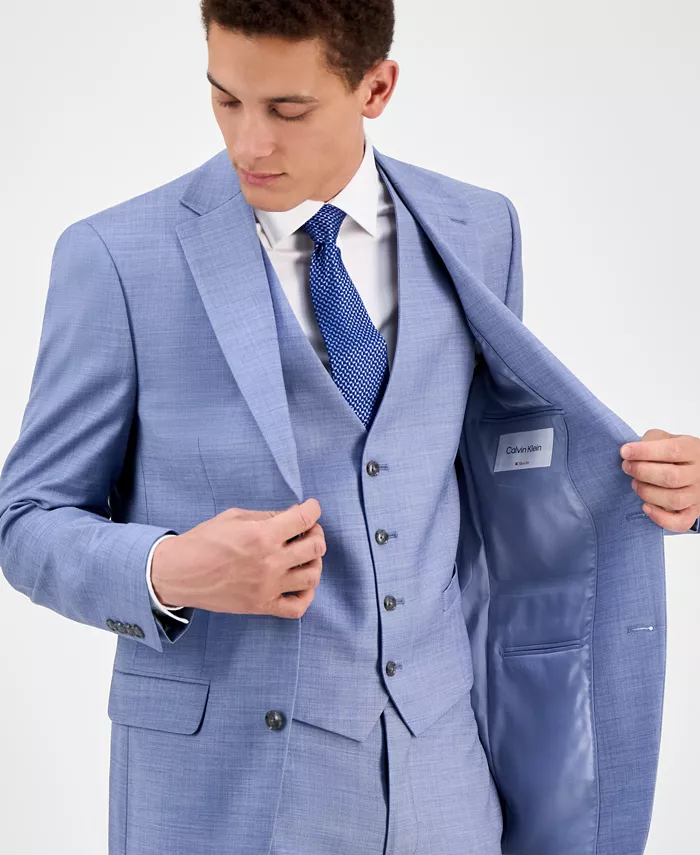 Calvin Klein Men's Slim-Fit Wool-Blend Stretch Suit Jackets Men's Fashion & Accessories
