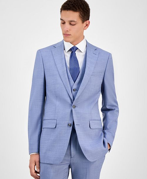 Calvin Klein Men's Slim-Fit Wool-Blend Stretch Suit Jackets Men's Fashion & Accessories