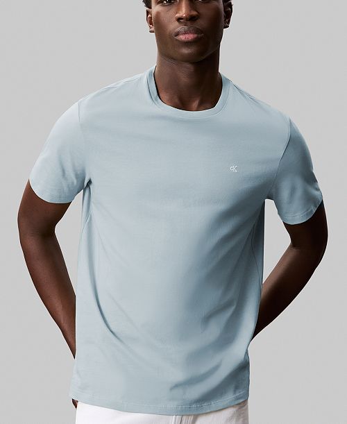 Calvin Klein Men's Smooth Cotton Solid Crewneck T-Shirt Men's Fashion & Accessories