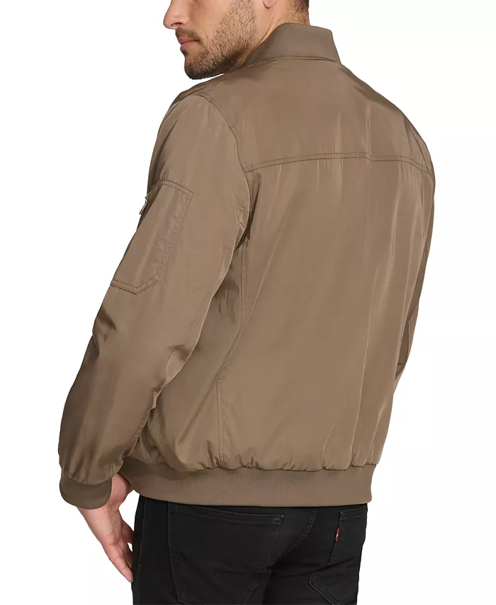 Calvin Klein Men's Solid-Color Zipper Flight Jacket Men's Fashion & Accessories