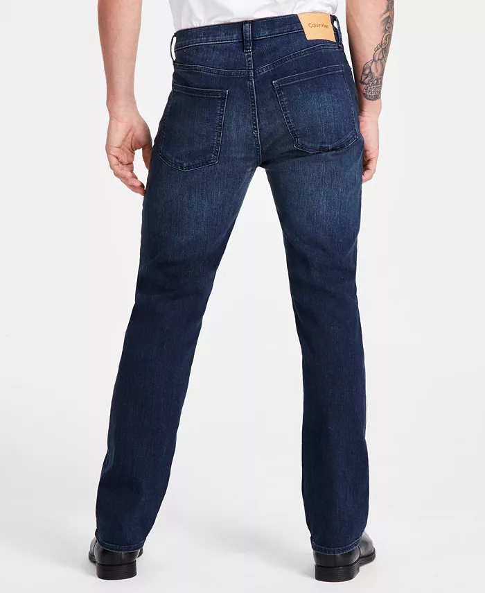 Calvin Klein Men's Standard Straight-Fit Stretch Jeans Men's Fashion & Accessories