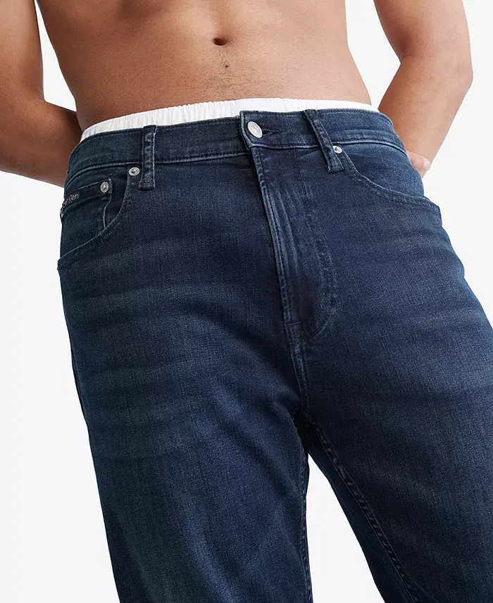 Calvin Klein Men's Standard Straight-Fit Stretch Jeans Men's Fashion & Accessories