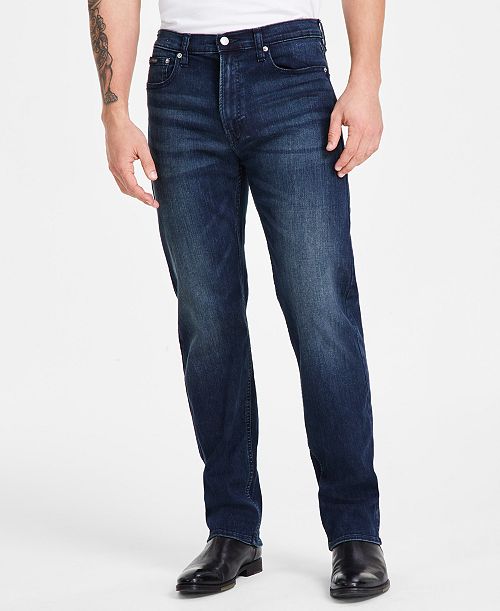 Calvin Klein Men's Standard Straight-Fit Stretch Jeans Men's Fashion & Accessories