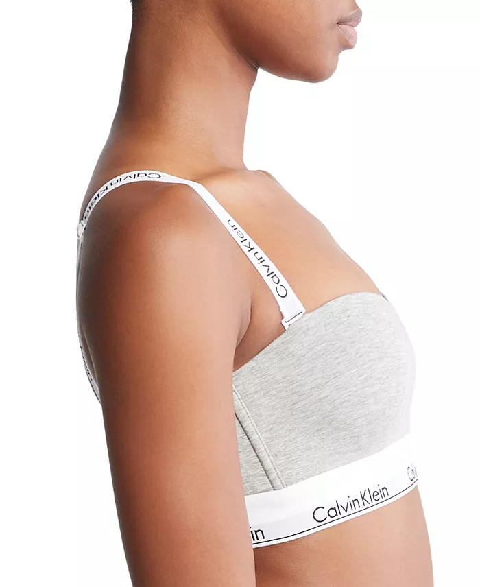 Calvin Klein Modern Cotton Calvin Klein Women's Modern Cotton Lightly Lined Bandeau Bralette QF7628 Women's Fashion Shoes & Accessories
