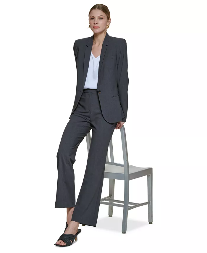Calvin Klein One-Button Blazer Regular And Petite Sizes Women's Fashion Shoes & Accessories