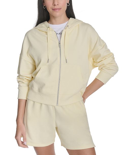 Calvin Klein Performance Women's French Terry Zip Hoodie Women's Fashion Shoes & Accessories