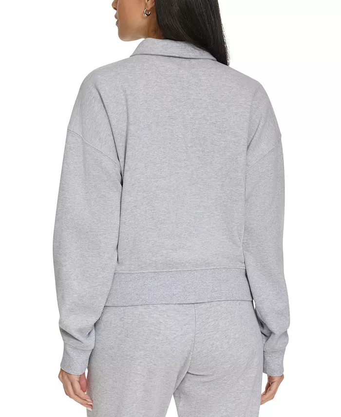 Calvin Klein Performance Women's Logo Half-Zip Cozy Fleece Sweatshirt Women's Fashion Shoes & Accessories