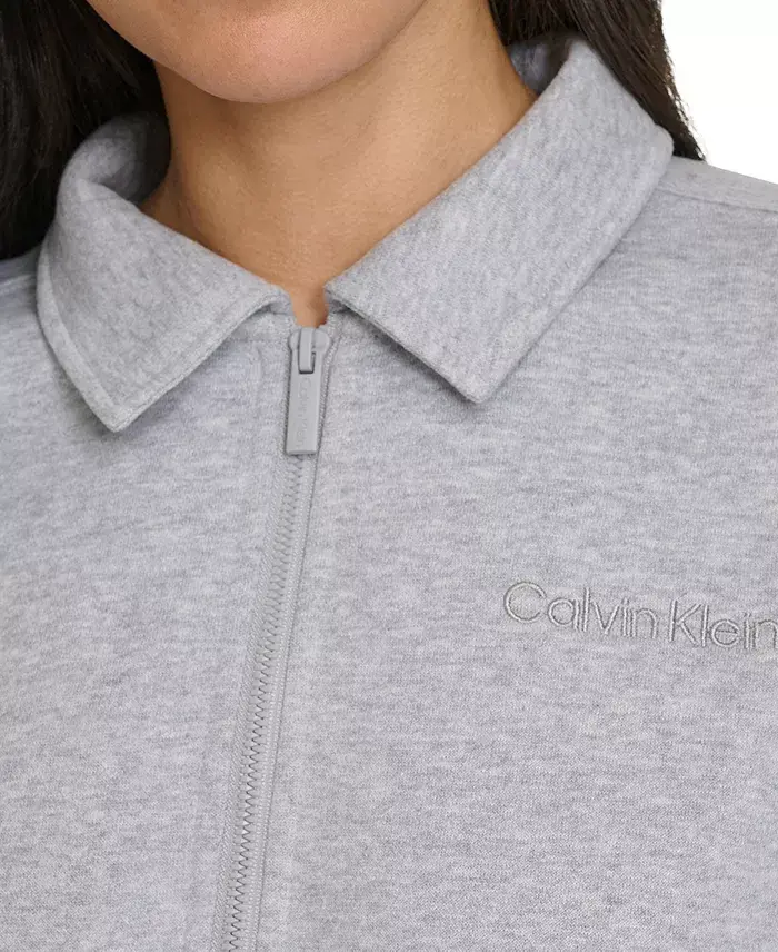 Calvin Klein Performance Women's Logo Half-Zip Cozy Fleece Sweatshirt Women's Fashion Shoes & Accessories