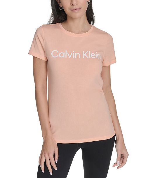 Calvin Klein Performance Women's Logo T-Shirt Women's Fashion Shoes & Accessories