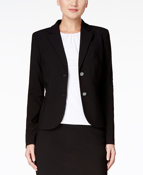 Calvin Klein Two-Button Blazer Women's Fashion Shoes & Accessories