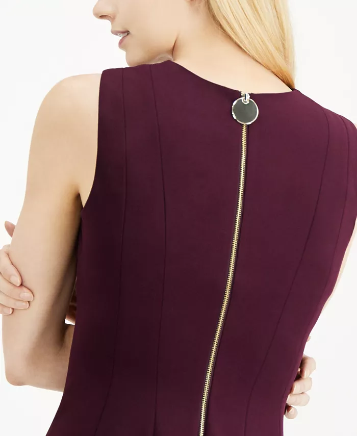 Calvin Klein V-Neck Midi Dress Women's Fashion Shoes & Accessories