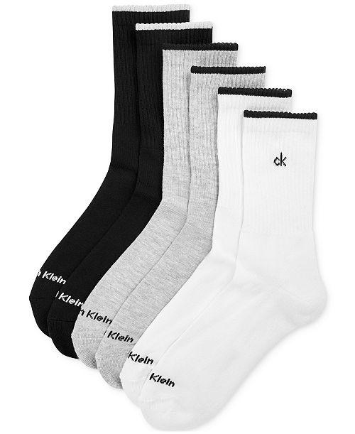 Calvin Klein Women's 6-Pk. Performance Crew Socks Women's Fashion Shoes & Accessories