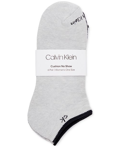 Calvin Klein Women's 6-Pk. Performance Cushion No-Show Socks Women's Fashion Shoes & Accessories