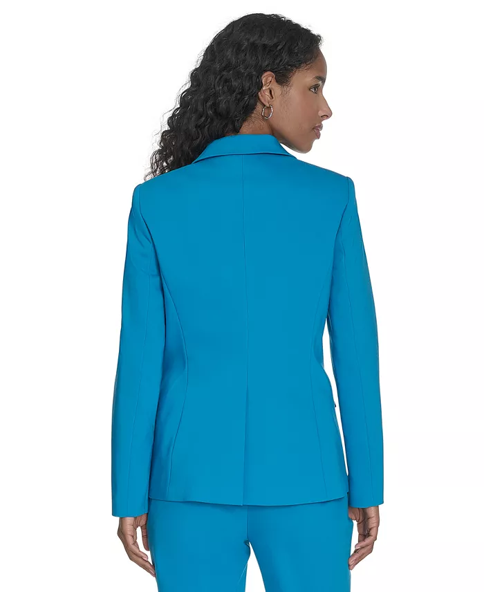 Calvin Klein Women's Cotton-Blend One-Button Jacket Women's Fashion Shoes & Accessories