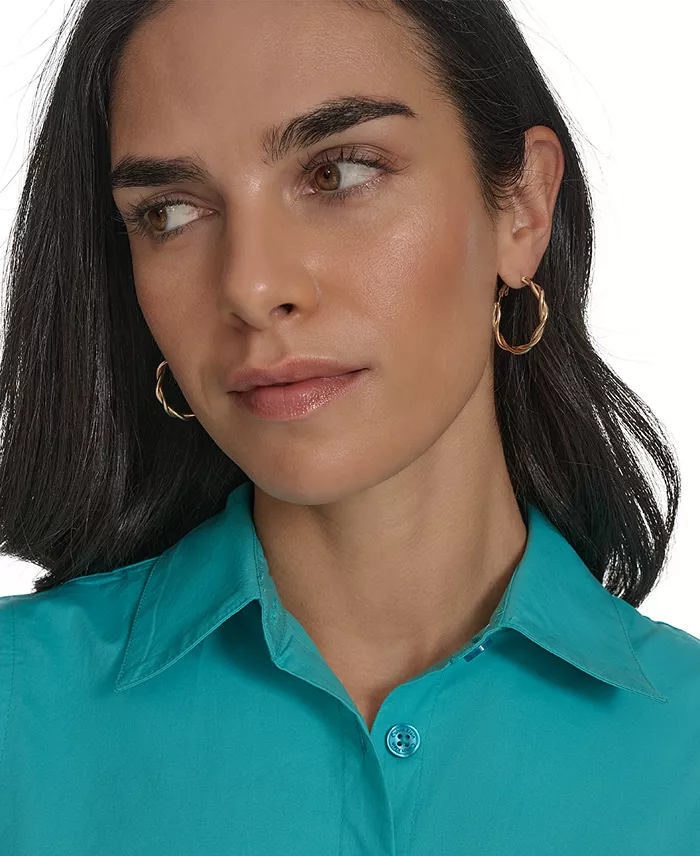 Calvin Klein Women's Cotton Tie-Waist Sleeveless Dress Women's Fashion Shoes & Accessories