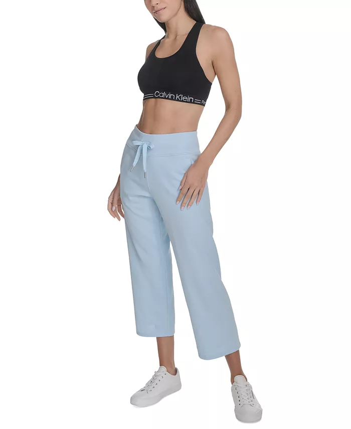 Calvin Klein Women's Cropped Drawstring-Waist Pants Women's Fashion Shoes & Accessories