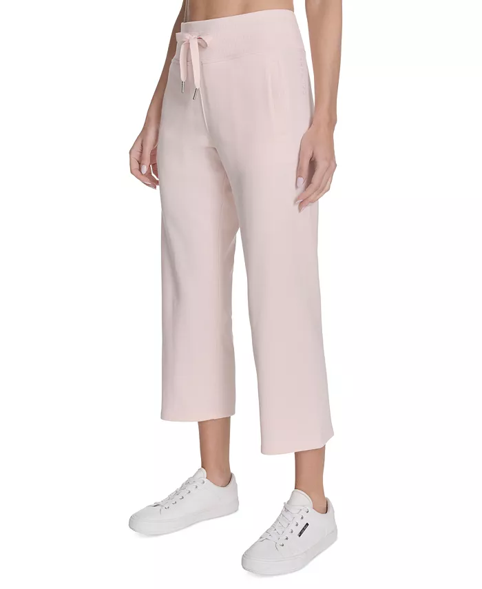 Calvin Klein Women's Cropped Drawstring-Waist Pants Women's Fashion Shoes & Accessories