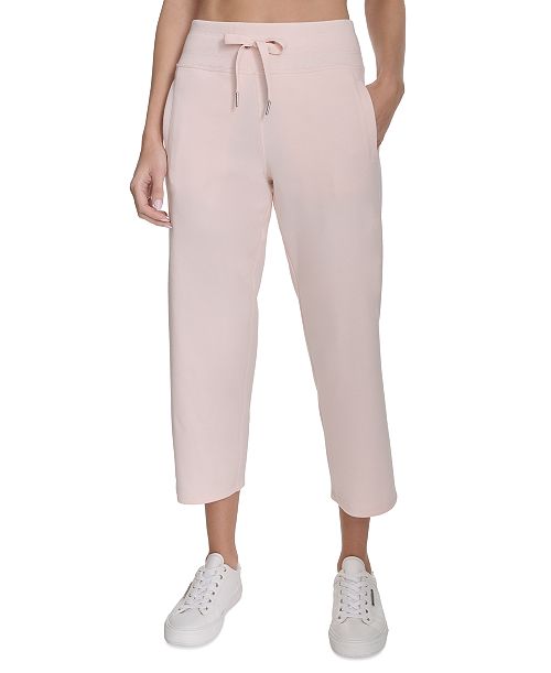 Calvin Klein Women's Cropped Drawstring-Waist Pants Women's Fashion Shoes & Accessories