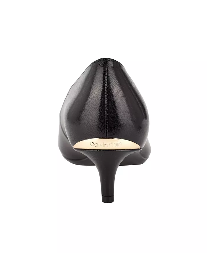 Calvin Klein Women's Gabrianna Pointed Toe Kitten Heel Pumps Women's Fashion Shoes & Accessories