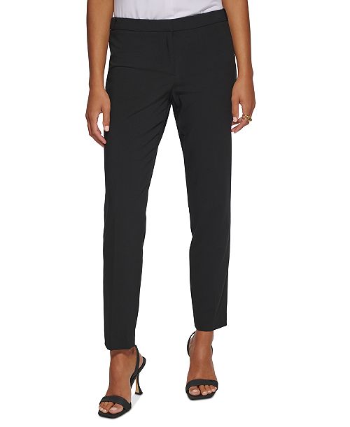 Calvin Klein Women's Highline Ankle Length Pant Regular & Petite Women's Fashion Shoes & Accessories
