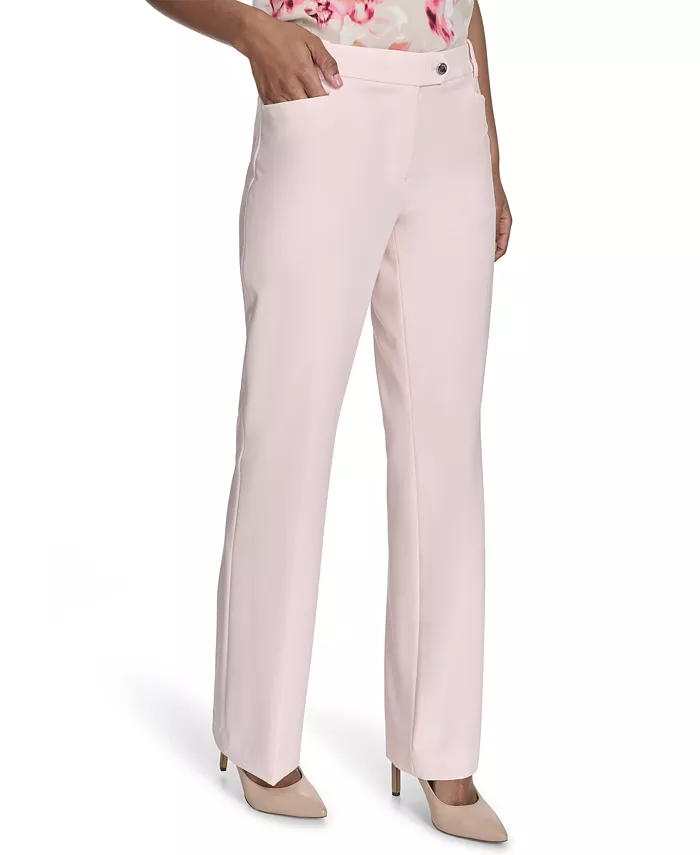 Calvin Klein Women's Modern-Fit Straight-Leg Pants Women's Fashion Shoes & Accessories