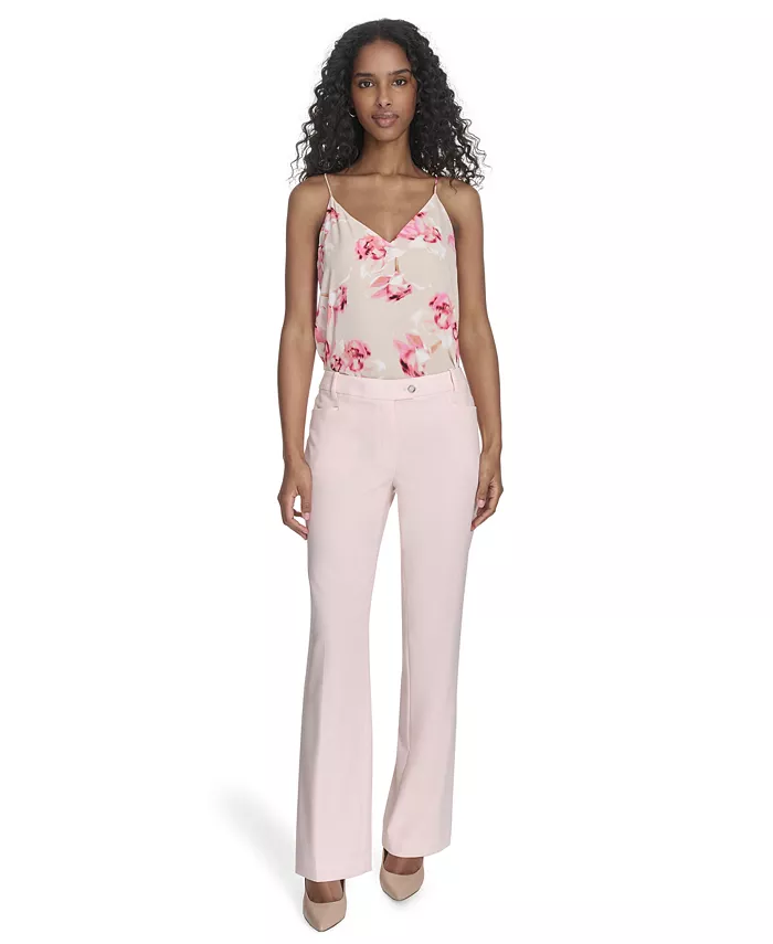 Calvin Klein Women's Modern-Fit Straight-Leg Pants Women's Fashion Shoes & Accessories