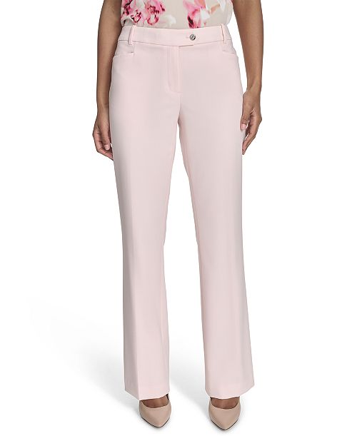 Calvin Klein Women's Modern-Fit Straight-Leg Pants Women's Fashion Shoes & Accessories