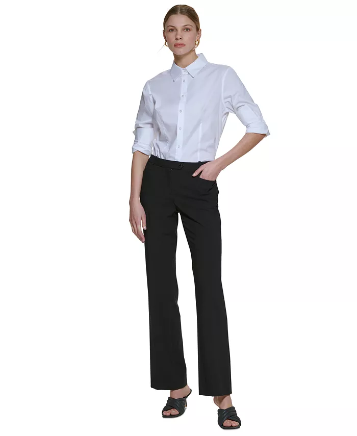 Calvin Klein Women's Modern Fit Trousers Regular & Petite Women's Fashion Shoes & Accessories