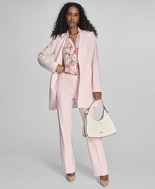 Calvin Klein Women's Open-Front Blazer & Modern Fit Pants Women's Fashion Shoes & Accessories