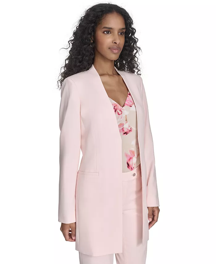 Calvin Klein Women's Open-Front Long-Sleeve Blazer Women's Fashion Shoes & Accessories