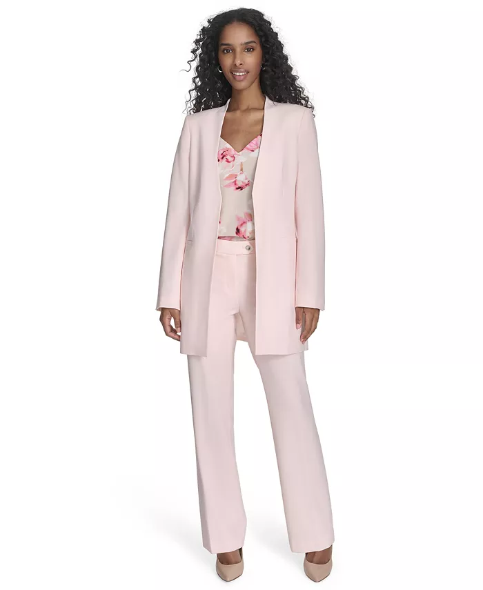 Calvin Klein Women's Open-Front Long-Sleeve Blazer Women's Fashion Shoes & Accessories