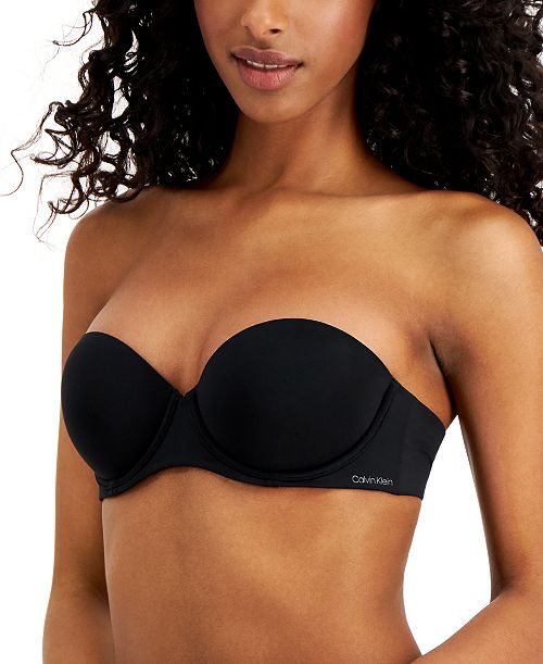 Calvin Klein Women's Perfectly Fit Push-Up Strapless Bra QF5677 Women's Fashion Shoes & Accessories