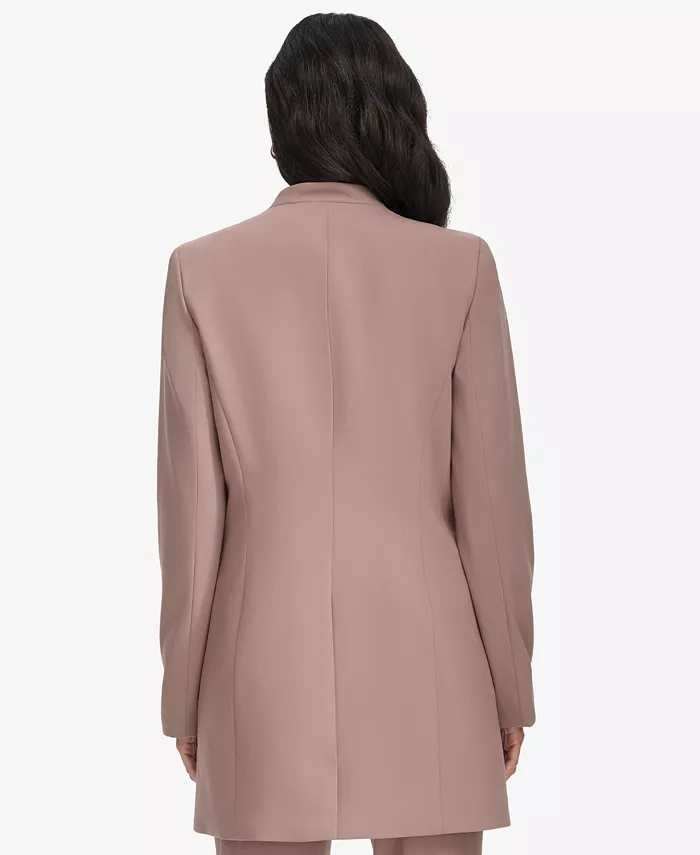 Calvin Klein Women's Roll Sleeve Open Front Blazer Women's Fashion Shoes & Accessories