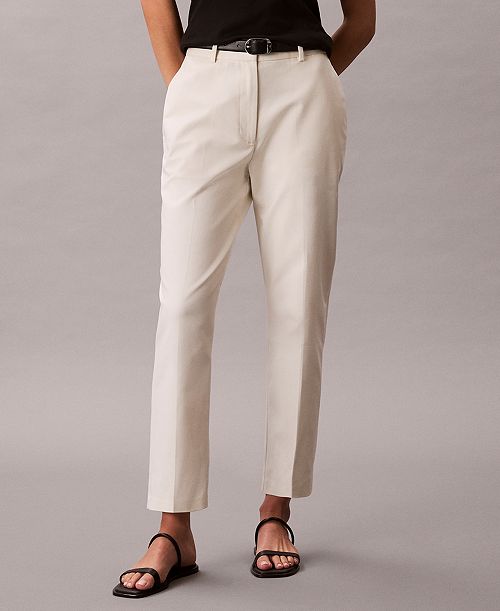 Calvin Klein Women's Straight-Leg Pants Women's Fashion Shoes & Accessories