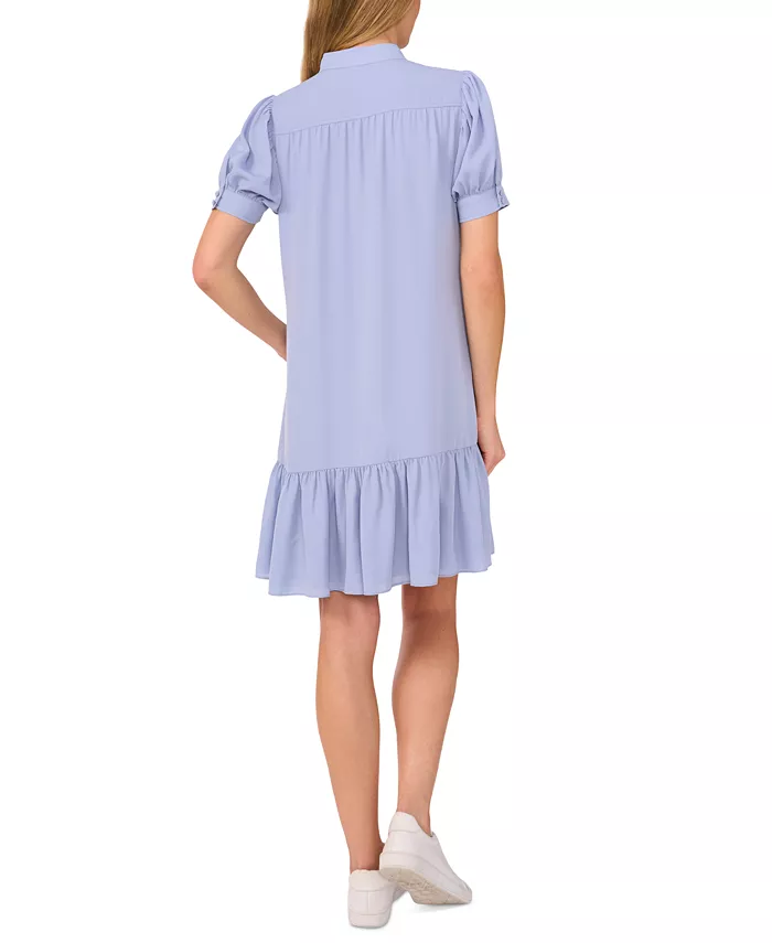 CeCe Women's Open Collar Hidden Placket Dress Women's Fashion Shoes & Accessories