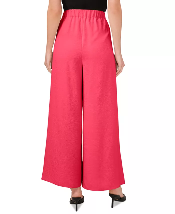 CeCe Women's Overlap Tie Front Wide Leg Soft Pants Women's Fashion Shoes & Accessories