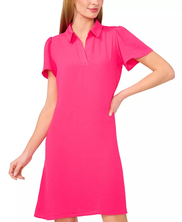 CeCe Women's Short-Sleeve Collared Polo Dress Women's Fashion Shoes & Accessories