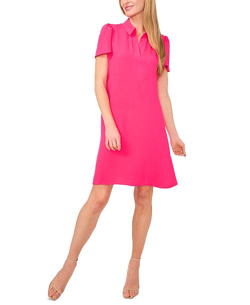 CeCe Women's Short-Sleeve Collared Polo Dress Women's Fashion Shoes & Accessories