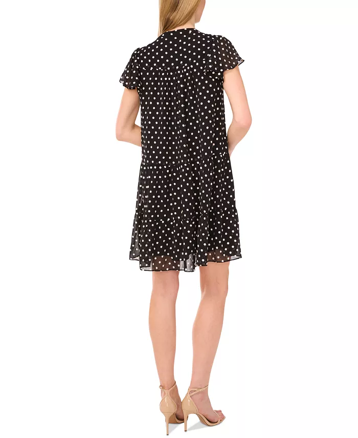 CeCe Women's V-Neck Flutter Sleeve Mini Dress Women's Fashion Shoes & Accessories